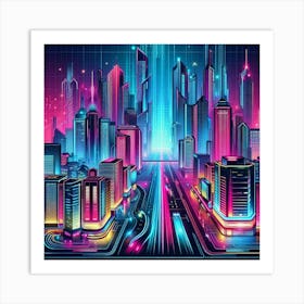 Futuristic City 6 Art Print