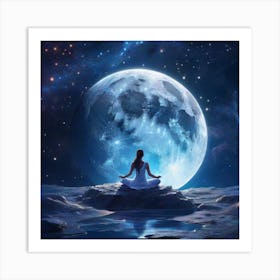 Meditation On The Moon Art Print