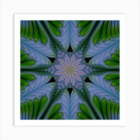 Abstract Flower Artwork Art Green Art Print