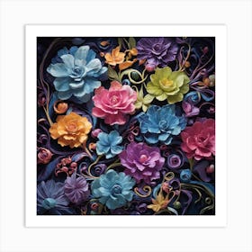 Flowers By Robert Scott Art Print