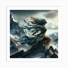 Woman In The Mountains 2 Art Print