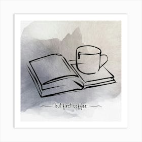 Book And Coffee Art Print