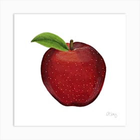 Red Apple Art Print