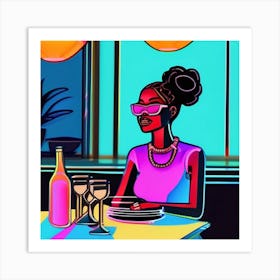 Dining out Art Print