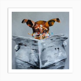 News For Dog 1 Art Print