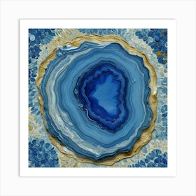 Blue Agate 2 Art Print