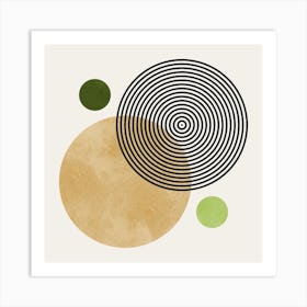 Circles and lines 25 Art Print