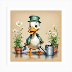 Duck Watering 11 Art Print