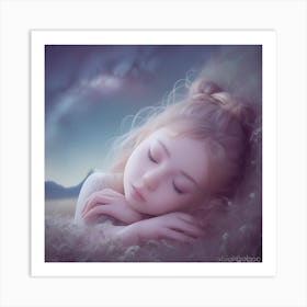 Dreaming Girl Art Print