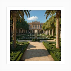 Palace Courtyard - Palace Stock Videos & Royalty-Free Footage Art Print