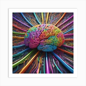 Colorful Brain 5 Art Print