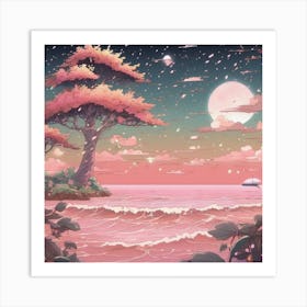 Pink Landscape Art Print