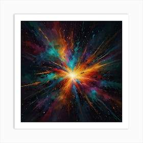 Abstract Representation Of A Cosmic Explosion Art Print