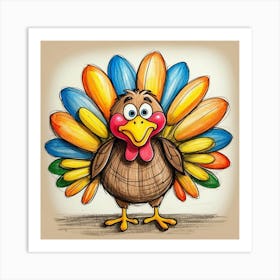 Thanksgiving Turkey 3 Art Print