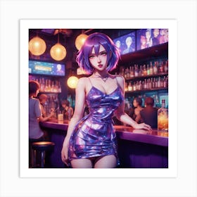 Bar Girl Art Print