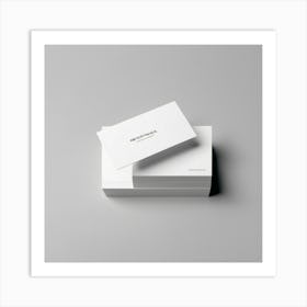 White Business Cards Art Print