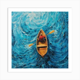 Man In A Canoe 3 Art Print