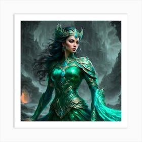 queen of the green Art Print