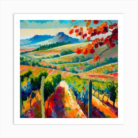 Firefly Beautiful Modern Lush Spanish Vinyard Landscape 16061 Art Print