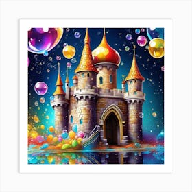 Castle With Bubbles Art Print