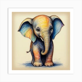 Baby Elephant 3 Art Print