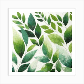 Green Leaves Art Print