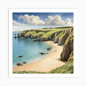 A Picture Of Barafundle Bay Beach Pembroke shire Wales 2 Art Print