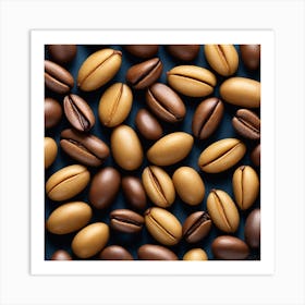 Coffee Beans On A Dark Background Art Print