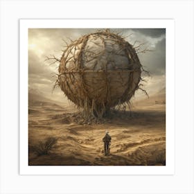 Sphere In The Desert 4 Art Print