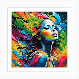 Colorful Woman 4 Art Print