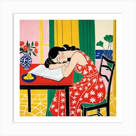 Woman Sleeping Art Print