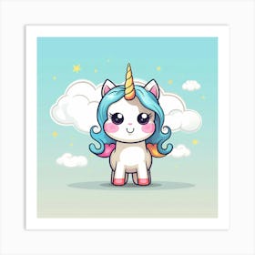 Cute Unicorn 700 Art Print