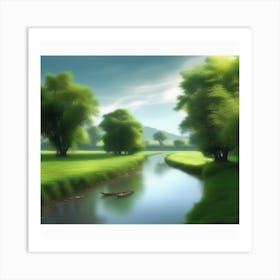 River In The Grass 13 Art Print