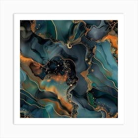 Gilded Marble (10) Art Print