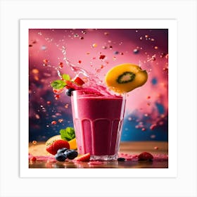 Smoothie Splash Art Print