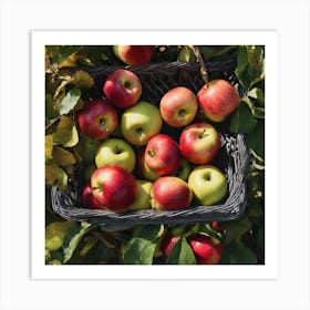 Basket Of Apples 1 Art Print