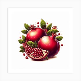 Pomegranate Illustration Art Print