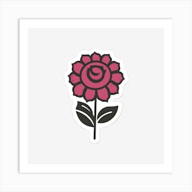 Rose Sticker Art Print