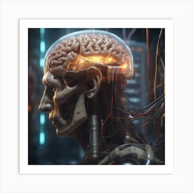 Futuristic Human Brain 2 Art Print