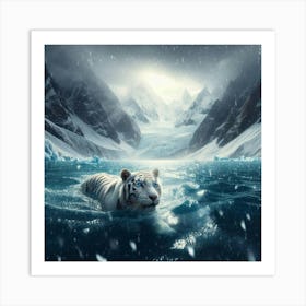 White Tiger 2 Art Print