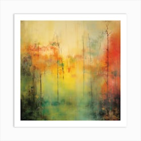 In The Forest - Abstract Painting 1 Art Print