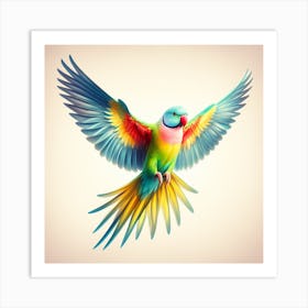 Colorful Parrot 1 Art Print