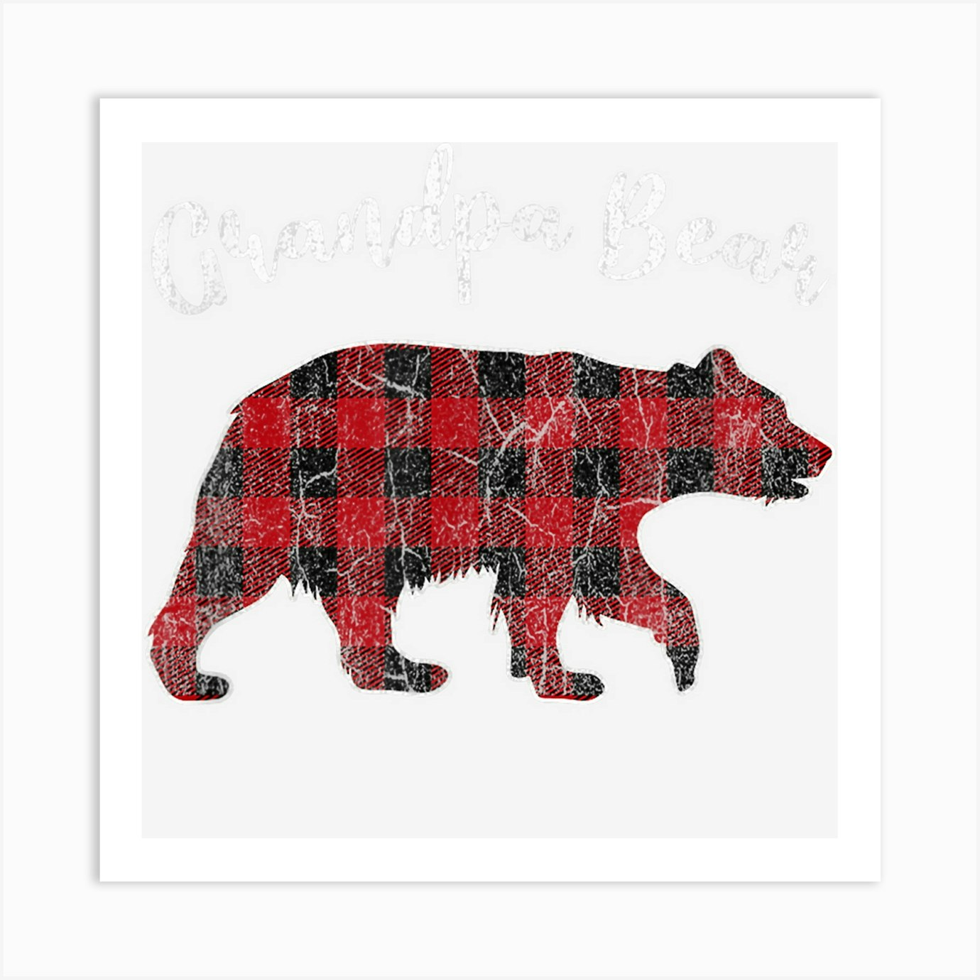 Grandpa Bear | Men Red Plaid Christmas Pajama Family Gift Grandpa Bear | Men Red Plaid Christmas Pajama Family Gift