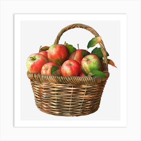 Basket Of Apples Art Print