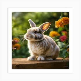 Rabbit In The Garden Art Print