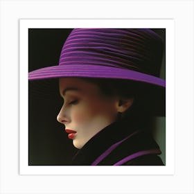 Purple Hat Art Print