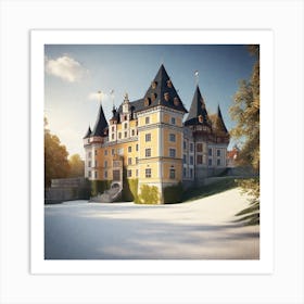 Castle In The Snow Art Print