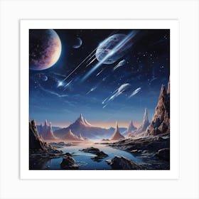 Space Landscape 2 Art Print