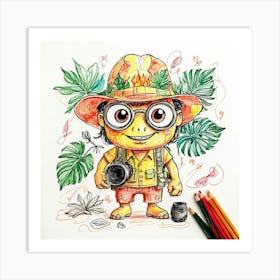 Explorer Minion Art Print