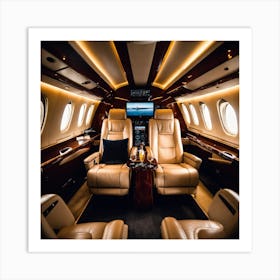 Private Jet Interior Art Print